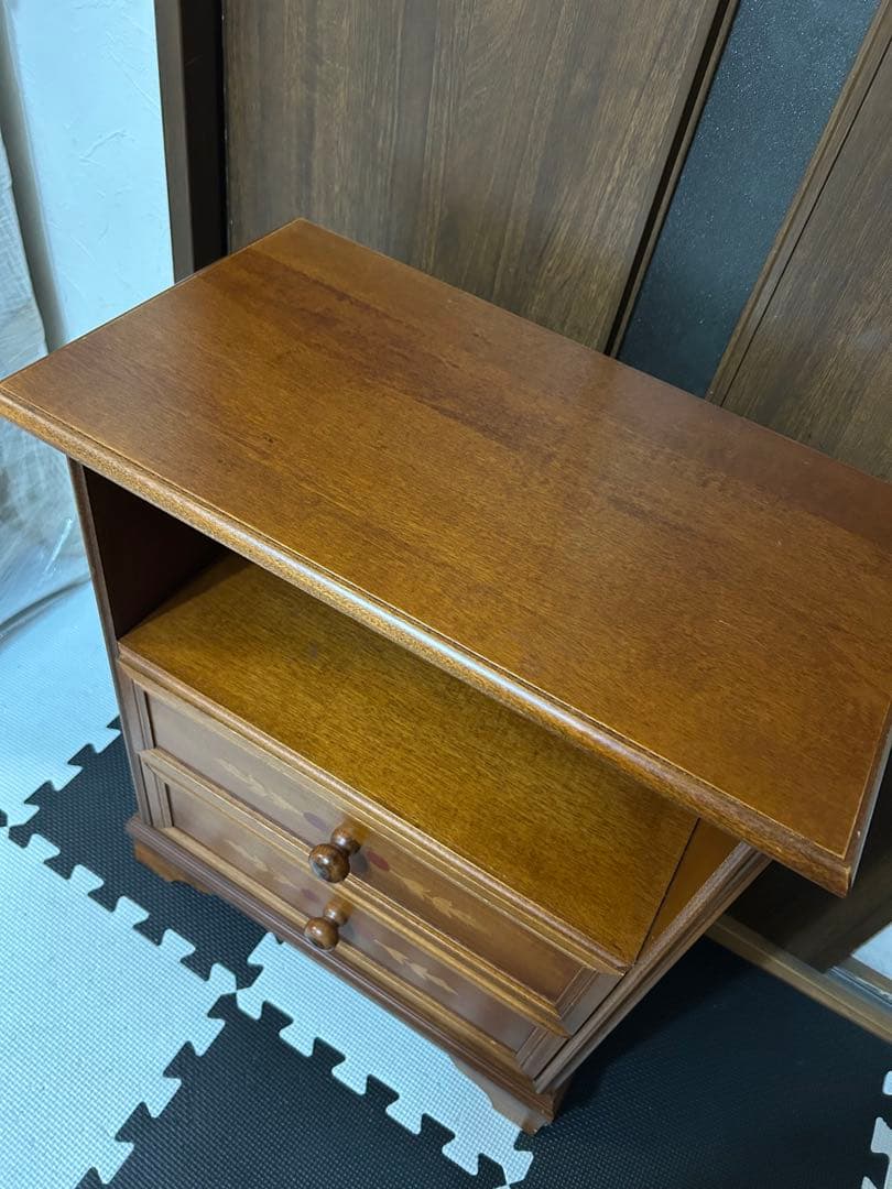 象嵌　キャビネット　サイドチェスト　サイドテーブル　アンティーク　ヴィンテージ