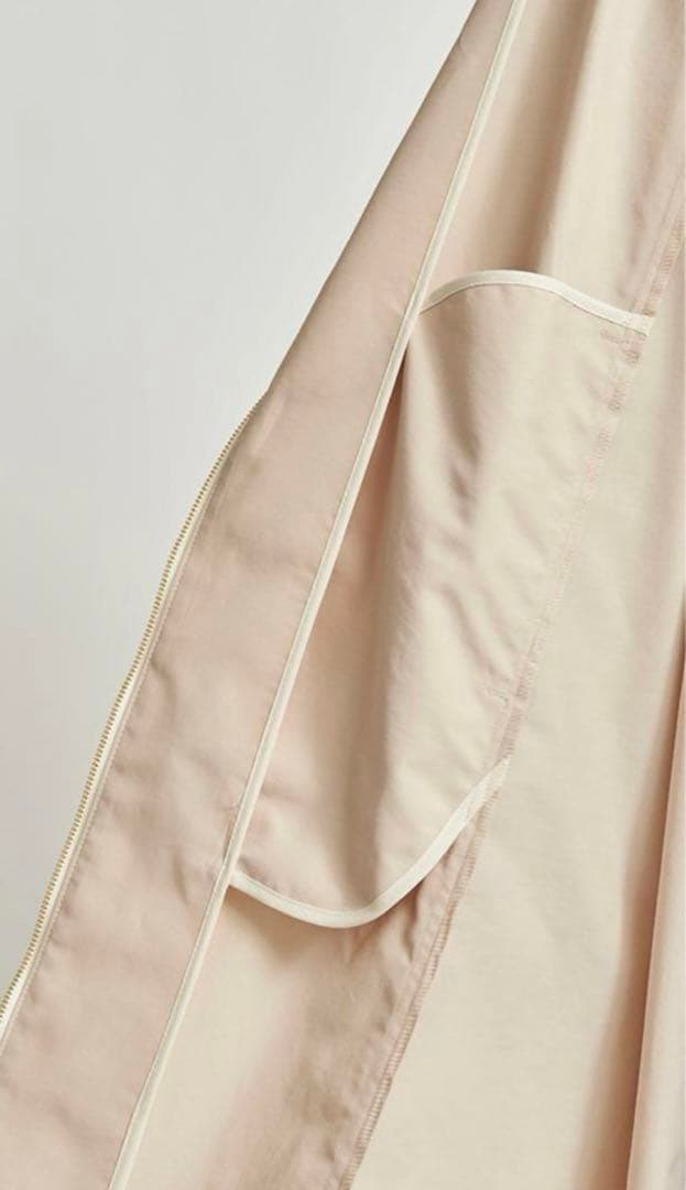 yori ビッグリボン　撥水　ロングパーカー　ベージュ　タグ付き　レインコート