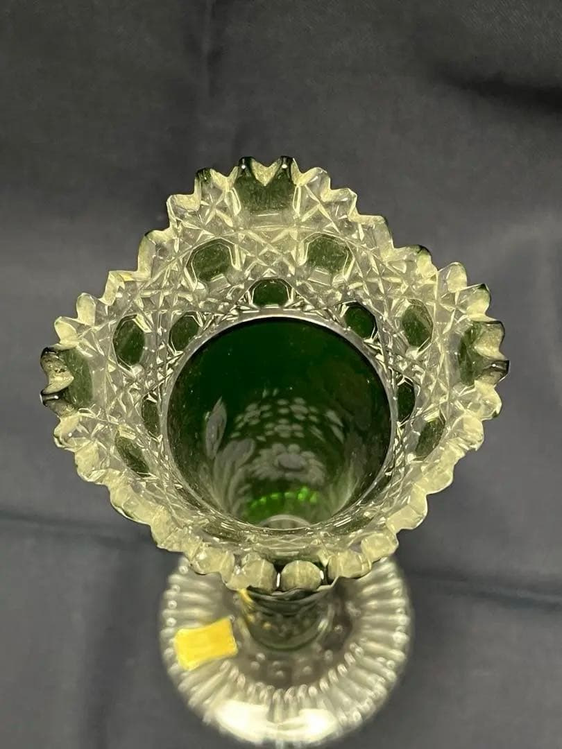 Meissen crystal 色被せ 一輪挿し