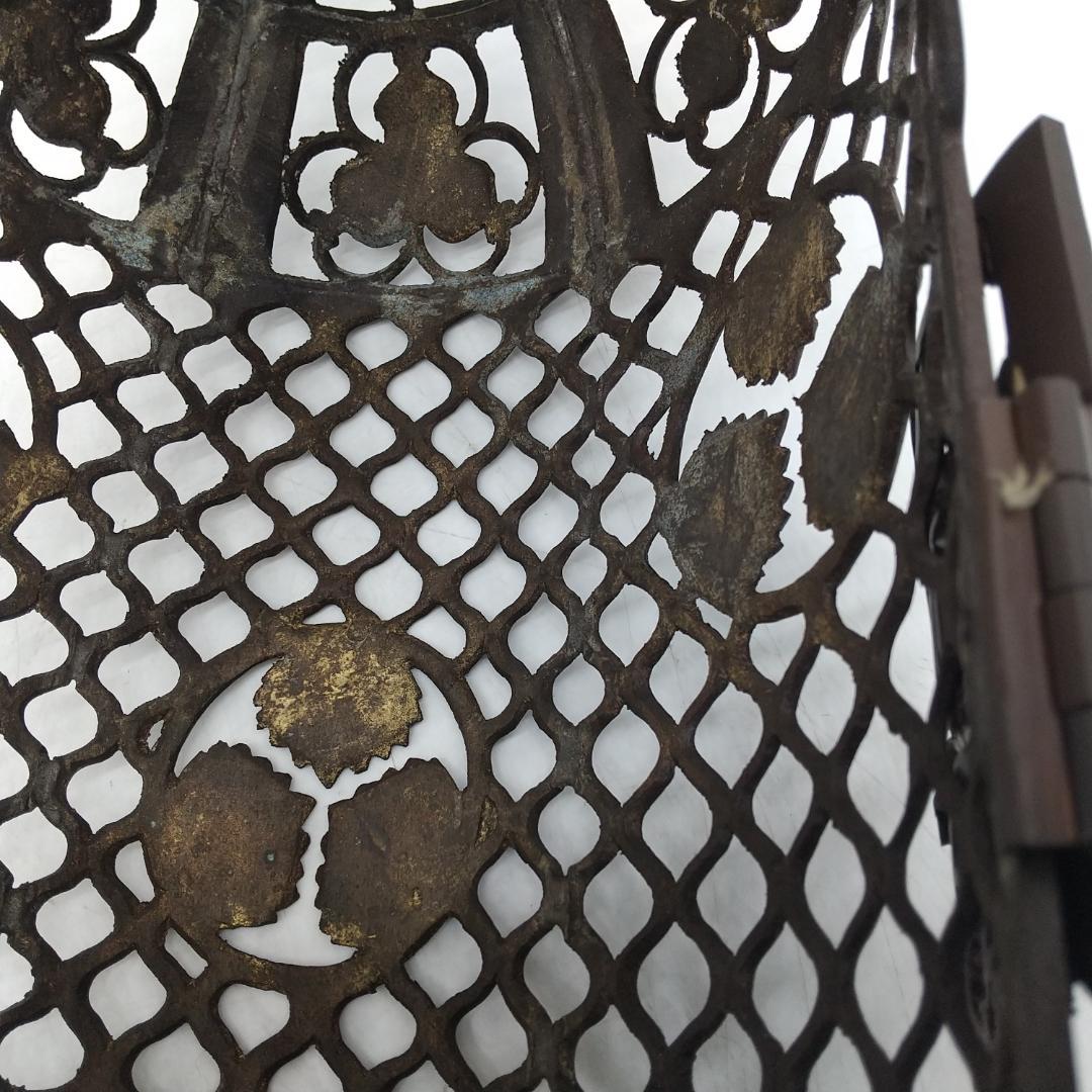 吊り灯籠 吊灯籠 灯篭 置き灯篭 葵紋 高岡銅器 高さ40cm アンティーク調