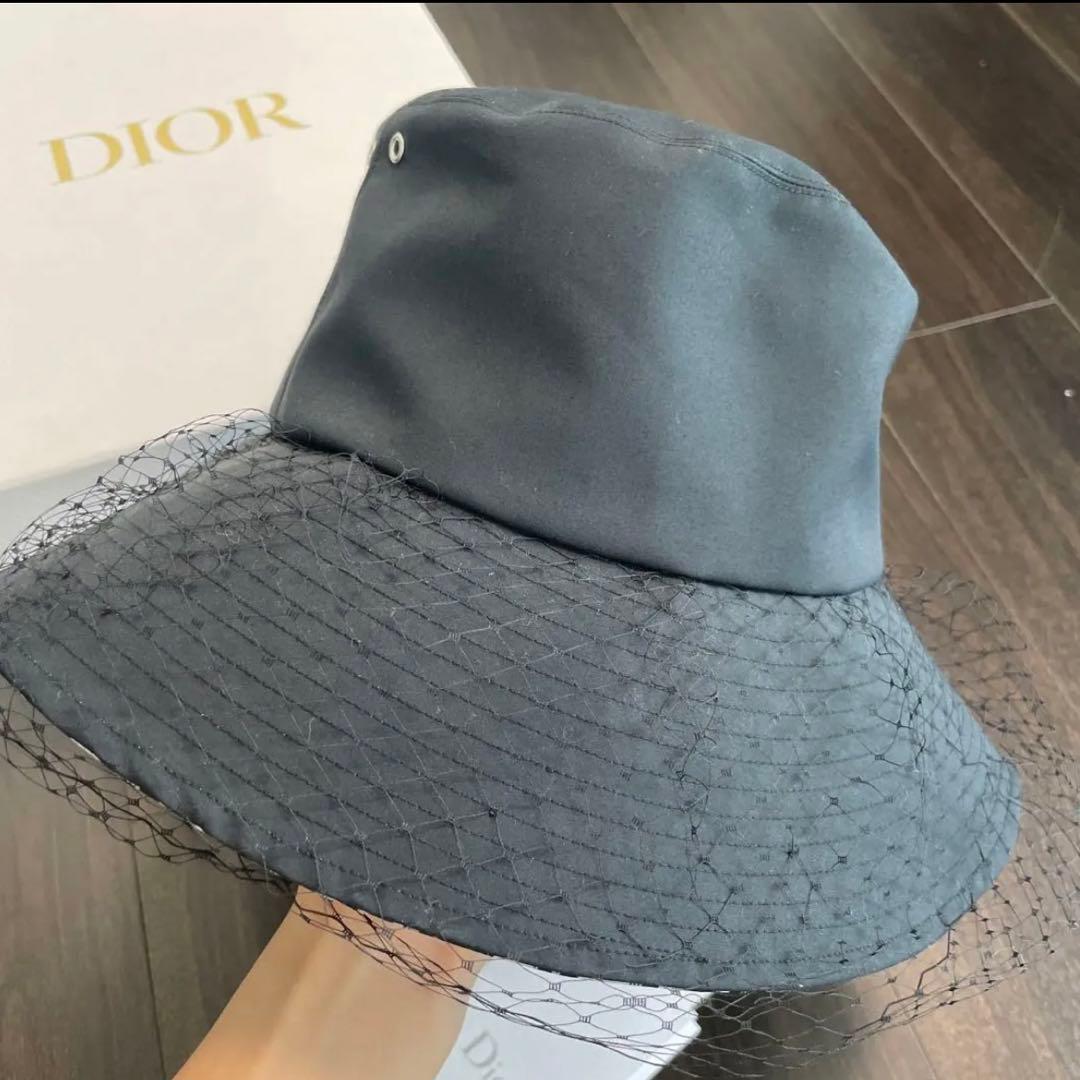 美品 Christian Dior チュール付きハット