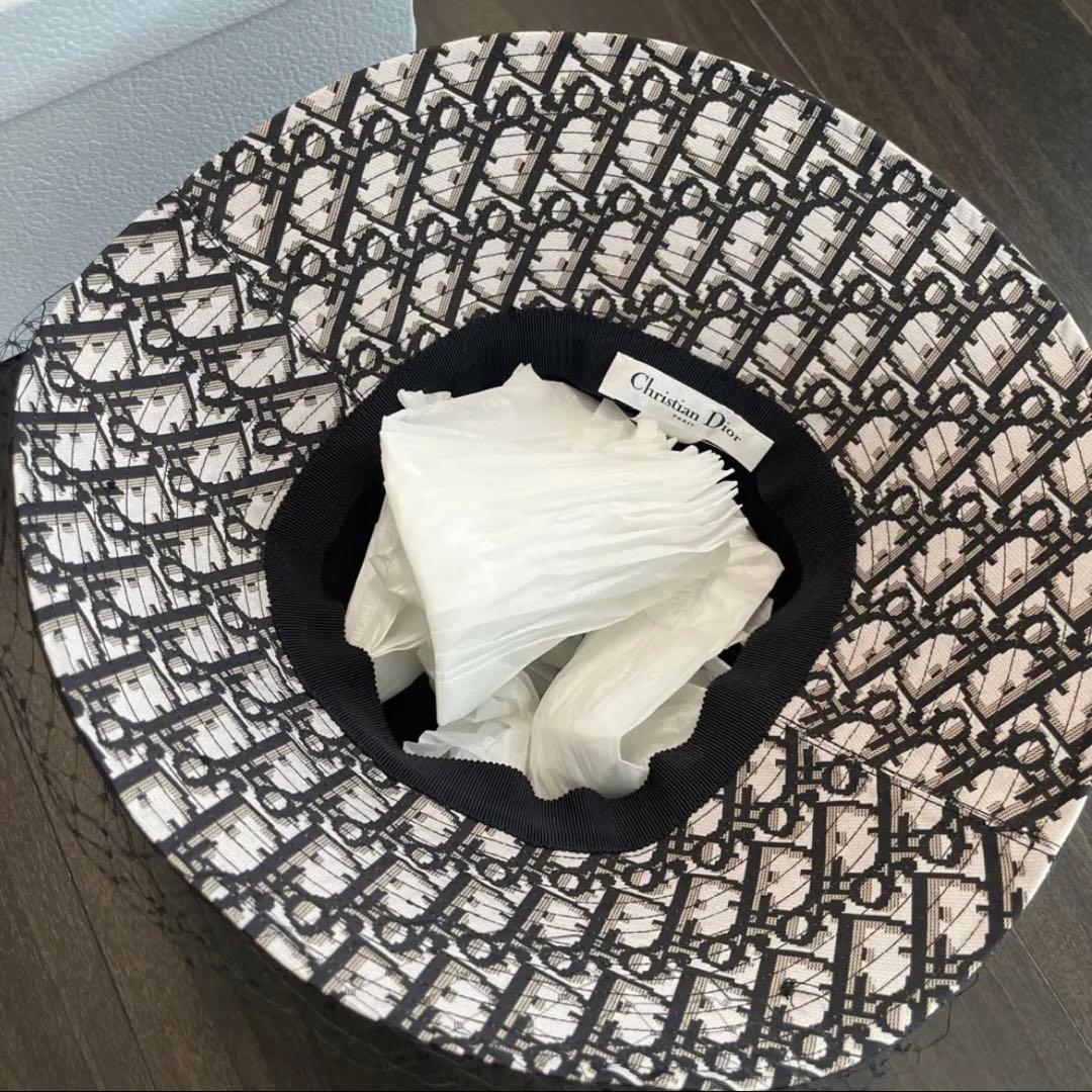 美品 Christian Dior チュール付きハット