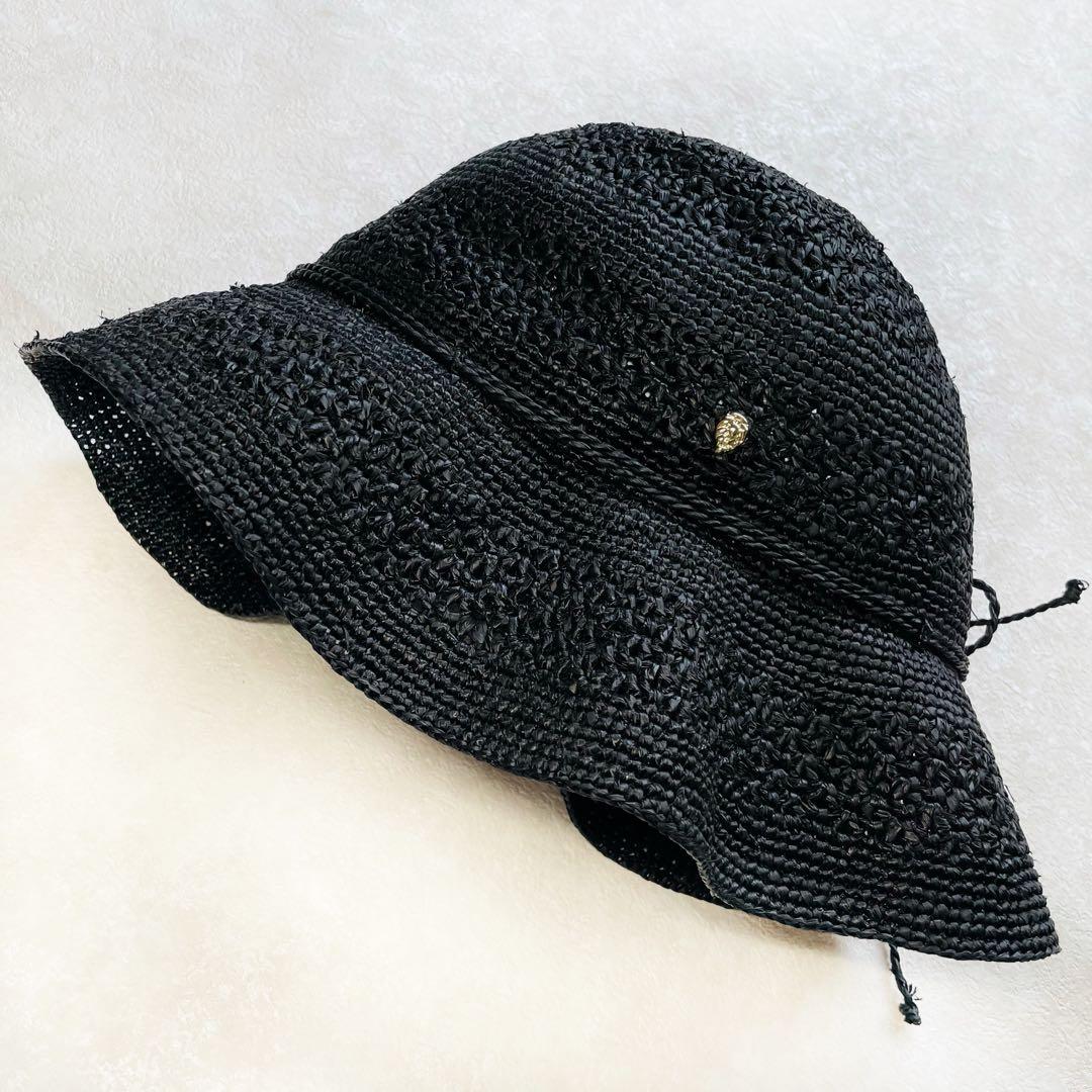 美品✴︎ヘレンカミンスキー juliet8 ジュリエット ブラック 黒 麦わら帽子