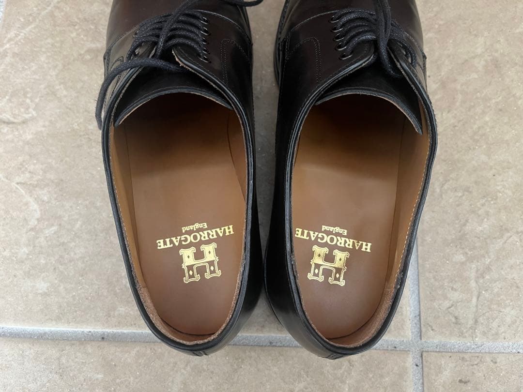 HARROGATE ARCHWAY プレーントゥ UK7 黒