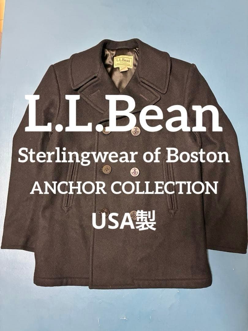 【米海軍工場発】L.L.Bean USA製 Pコート S アンカーコレクション