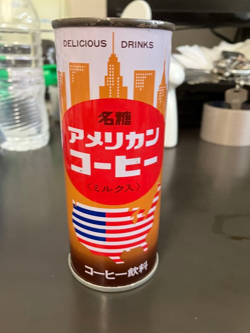 ★絶版!レア入手困難⁉︎名糖産業アメリカンコーヒーミルク入メイトウ逆さ缶リングプル