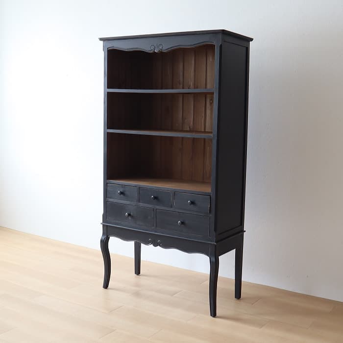 【blue gray】ブラック フレンチキャビネット