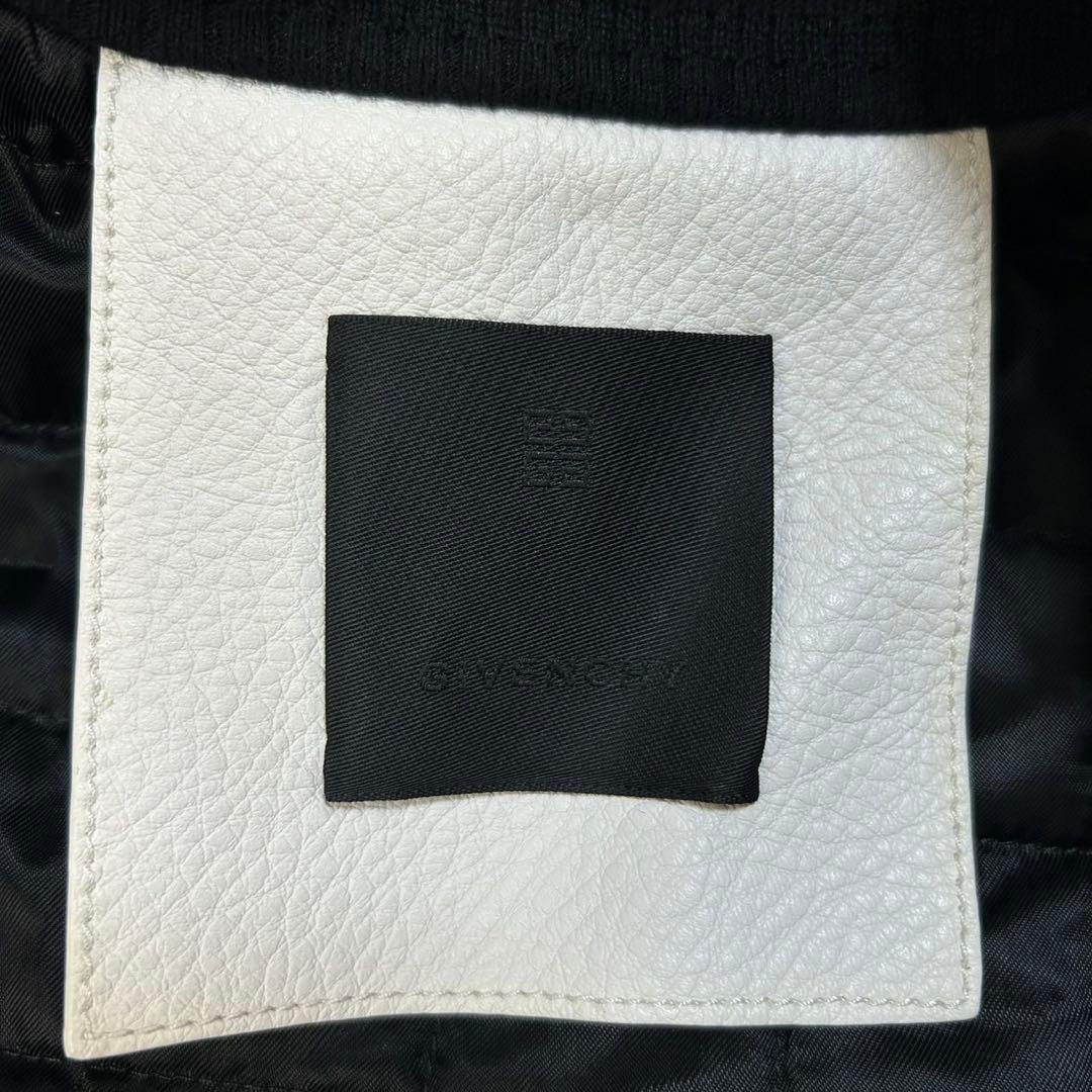 5959【美品・付属品付き】ジバンシー☆カウレザー切替スタジャン 48サイズ