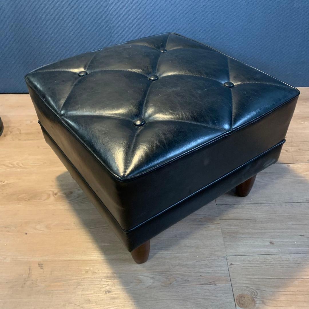 J391R\" kariomoku カリモク60一人掛けソファ オットマン付 BK