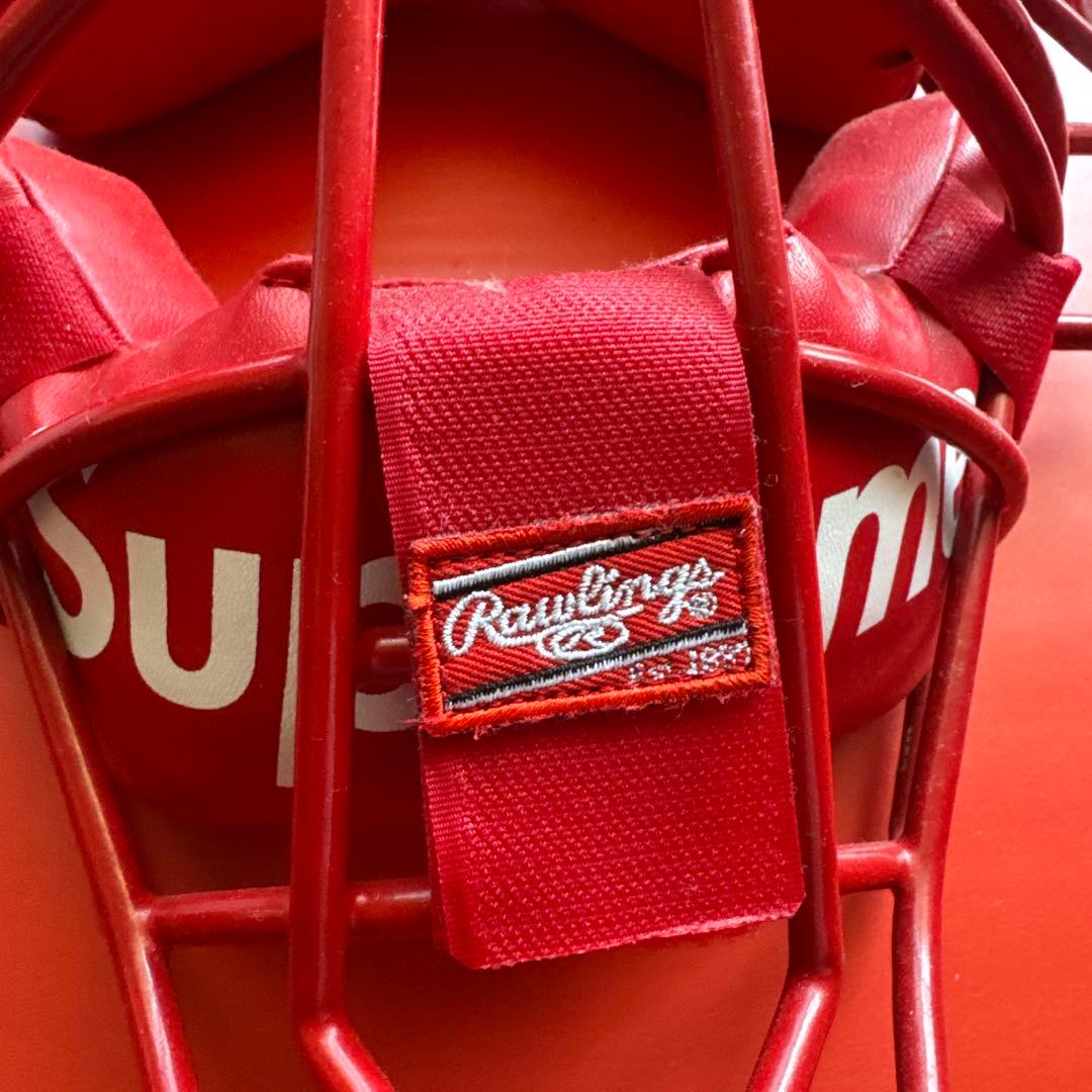 SUPREME Rawlings キャッチャーマスク レッド