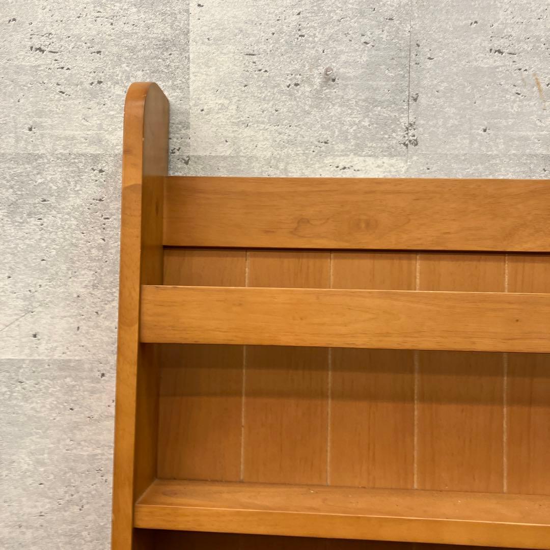 北欧レトロ 木製飾り棚 3段 立て掛け ブックスタンド 本立て 飾り棚 古家具