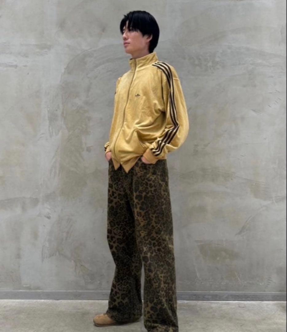 極美品adidas ベロア　マスタード　イエロー　トラックジャケット　M