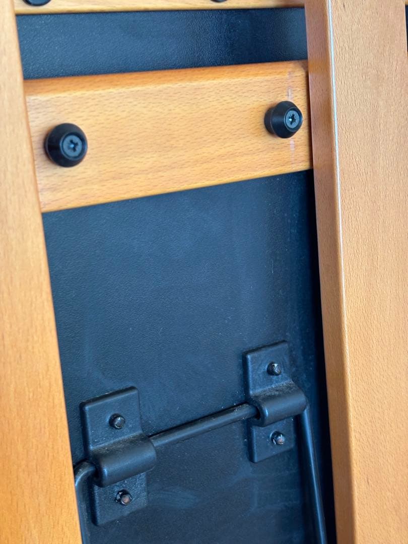 イタリア　木製　折り畳み　キッチンワゴン 黒色天板　ホッパペドレッティ