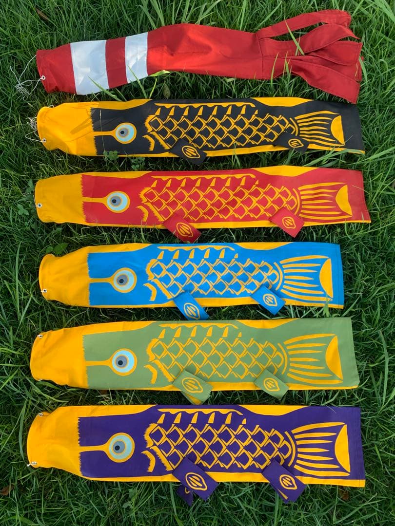 歌川広重「名所江戸百景水道橋駿河台」手染め鯉のぼり1.1m子鯉緑のセット鯉のぼり