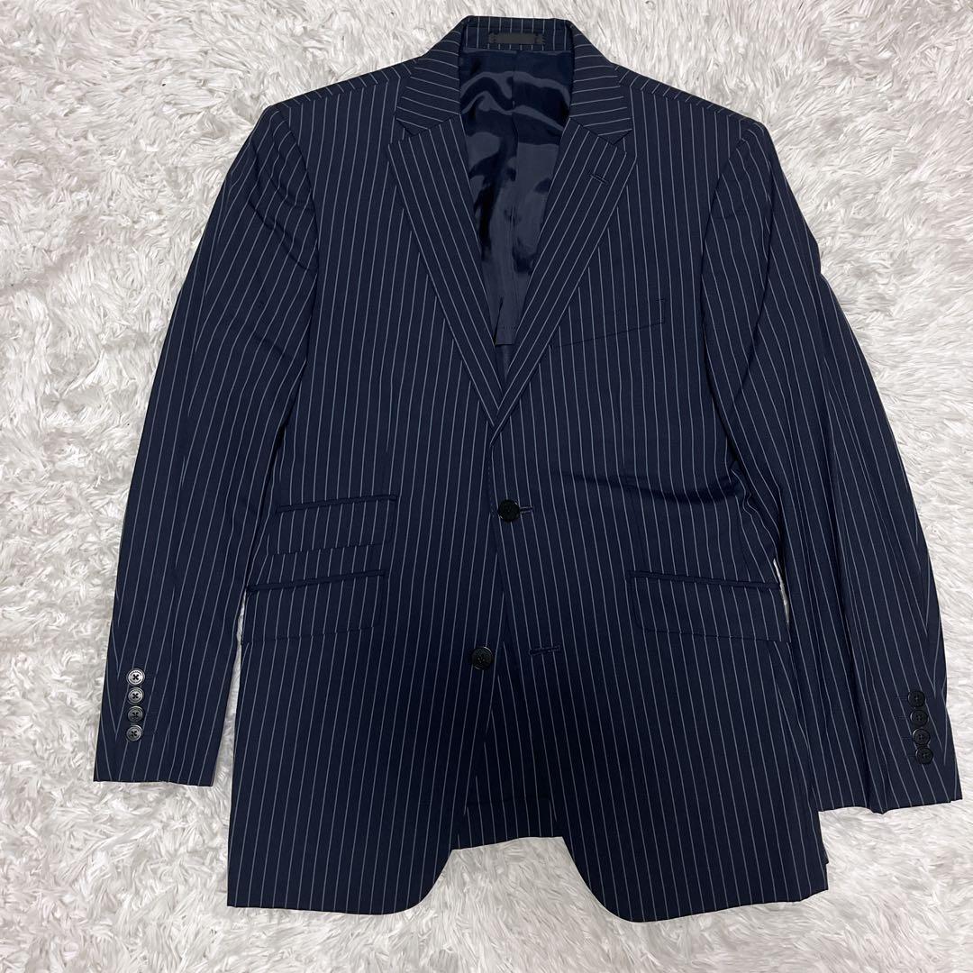 バーバリーブラックレーベル セットアップスーツ ネイビー ホースロゴ 38L