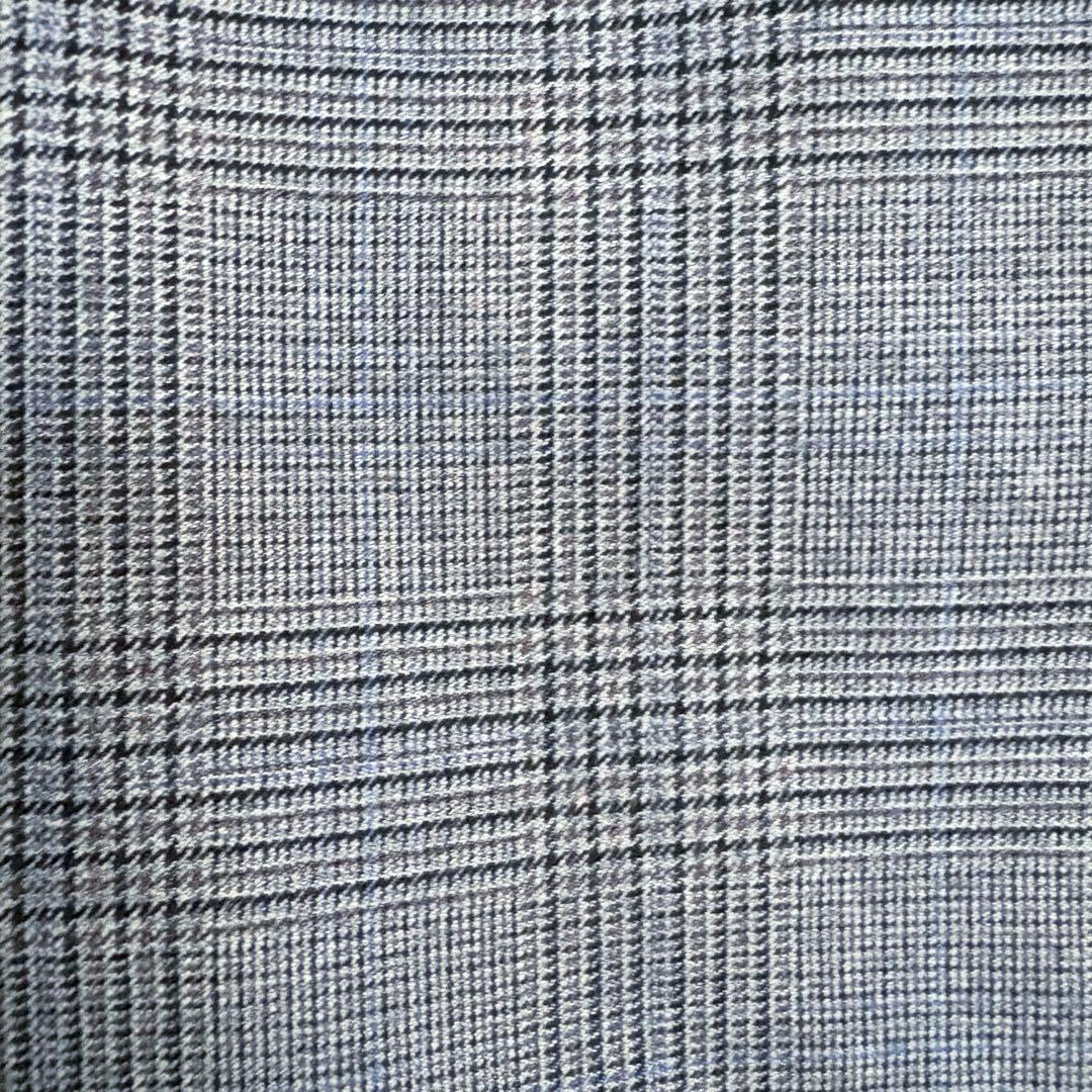 ■美品Drawerグレンチェックテーラードジャケットコットンシルクグレー系