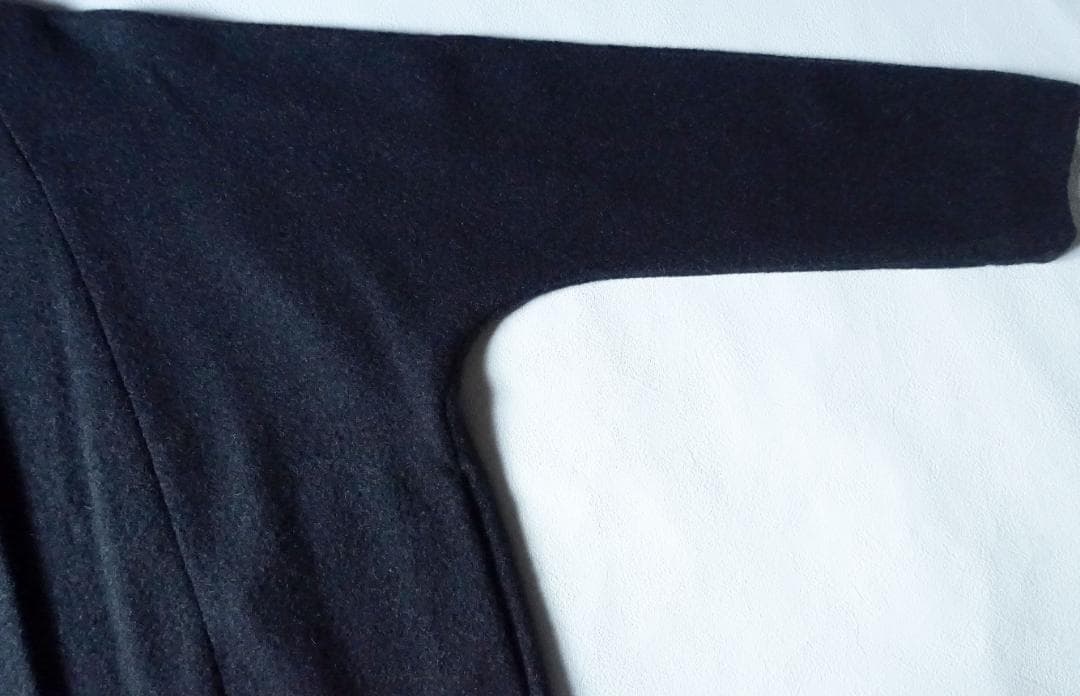 美品evam evaエヴァムエヴァ☆プレスウールショートコート 1 チャコール