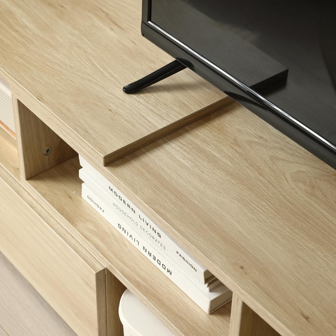 テレビ台 ローボード コーナーテレビ台 伸縮自由 幅93～172　NATURAL