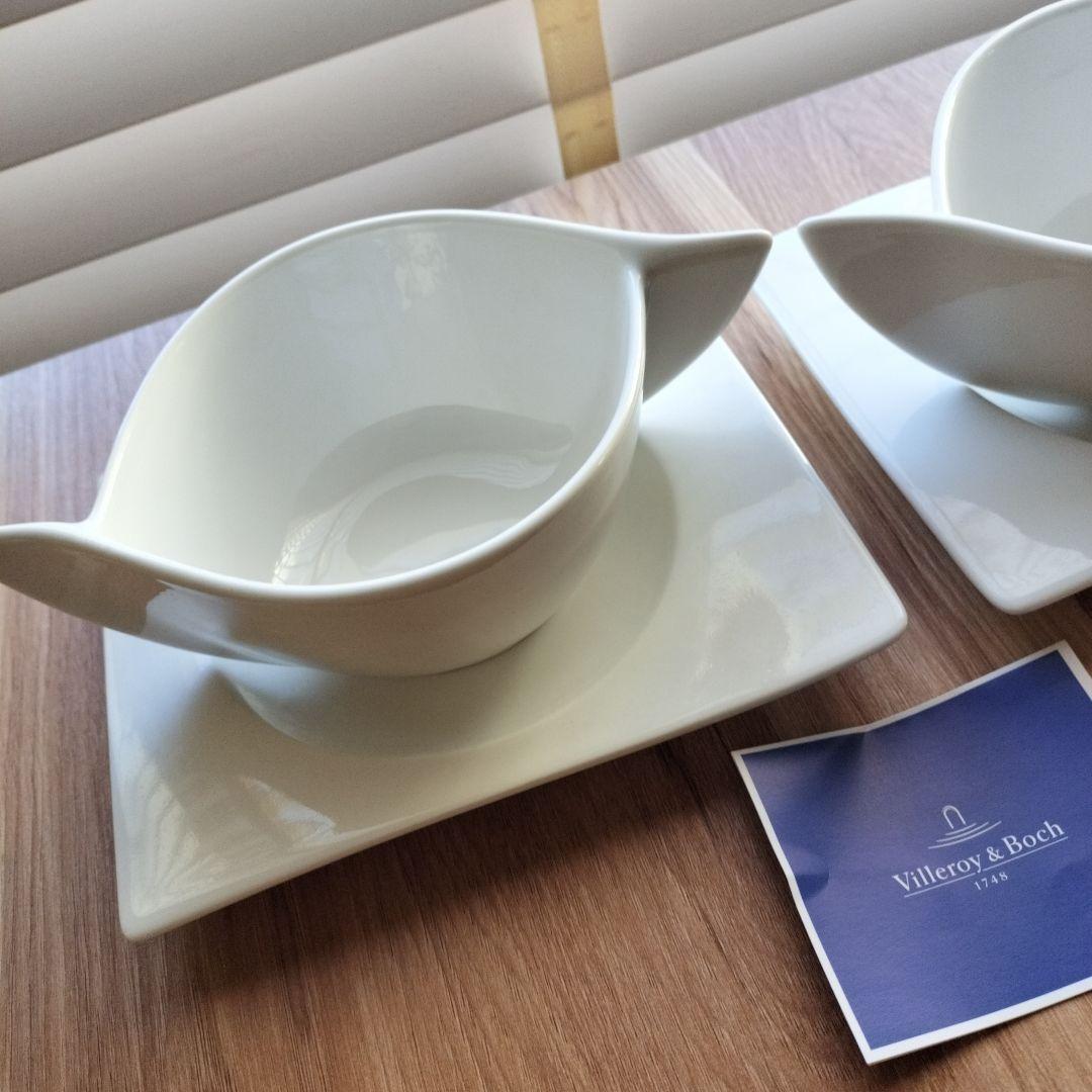 新品◆ビレロイ&ボッホニューウェーブプレート&スープカップ2セット