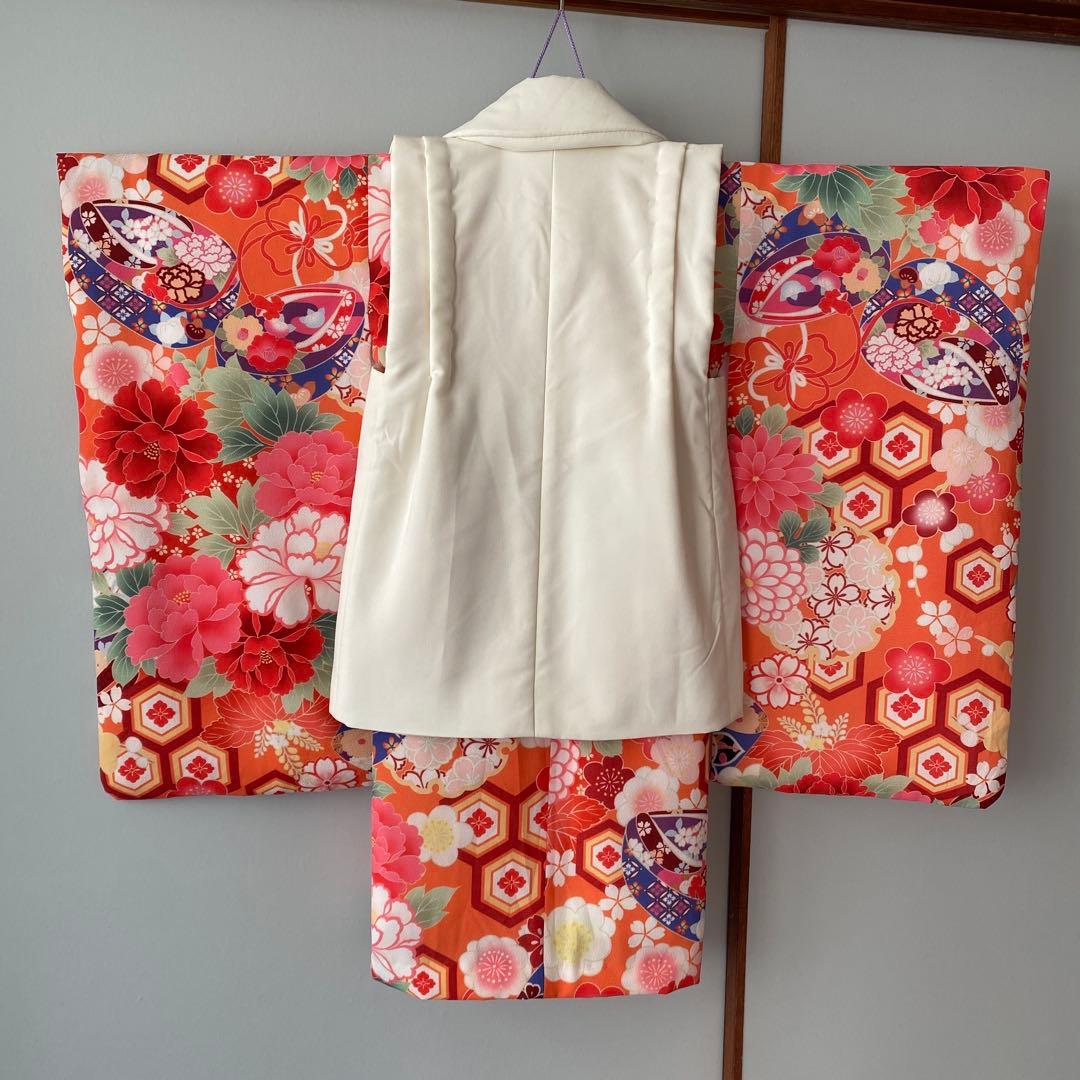 キャサリンコテージ　七五三　着物　3歳　双子ちゃん　被布　襦袢付き