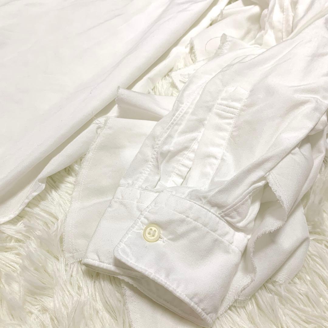 【オルランド期・未使用級】コムデギャルソンオムプリュス ホワイトフリルシャツ S