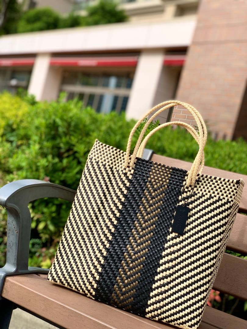 新品 大人気オアハカ産 メルカドバッグ メキシコ オフホワイト Mサイズ