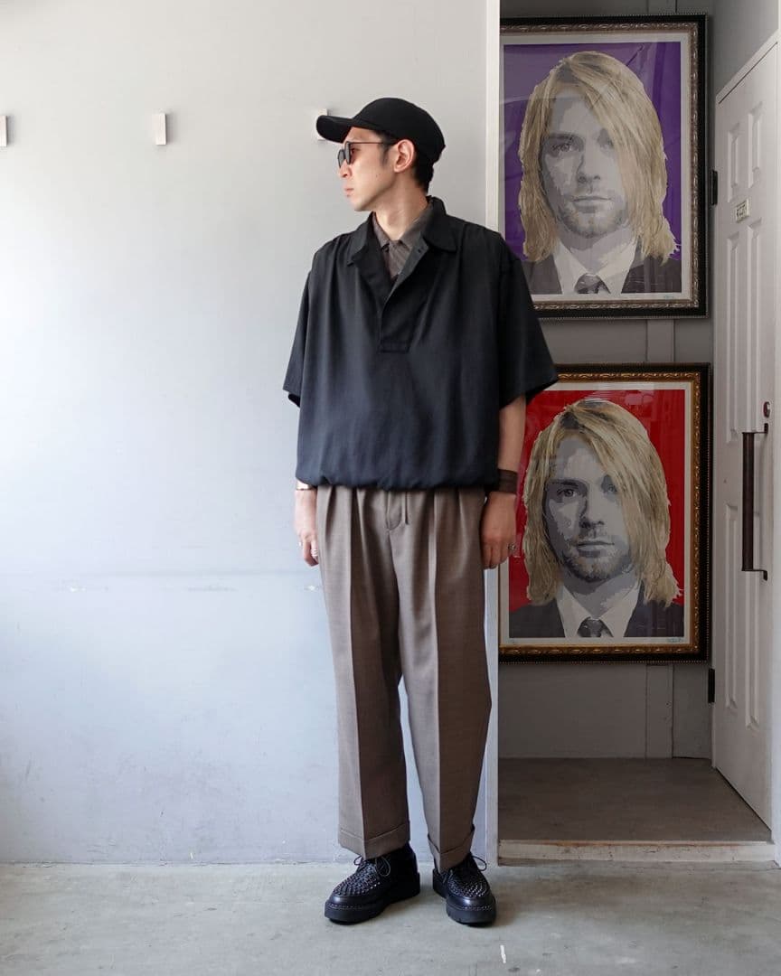 トップス NEZU YO-HINTEN GATHERS SKIPPER SHIRTS