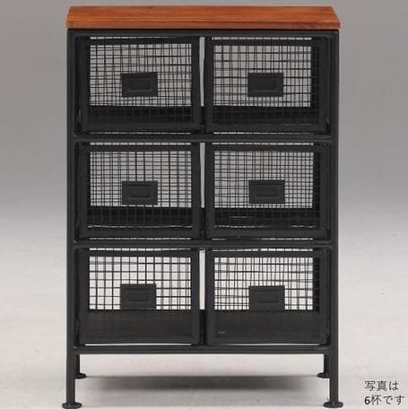 メッシュ スチール チェスト/インダストリアル 収納棚 メッシュラック ガレージ