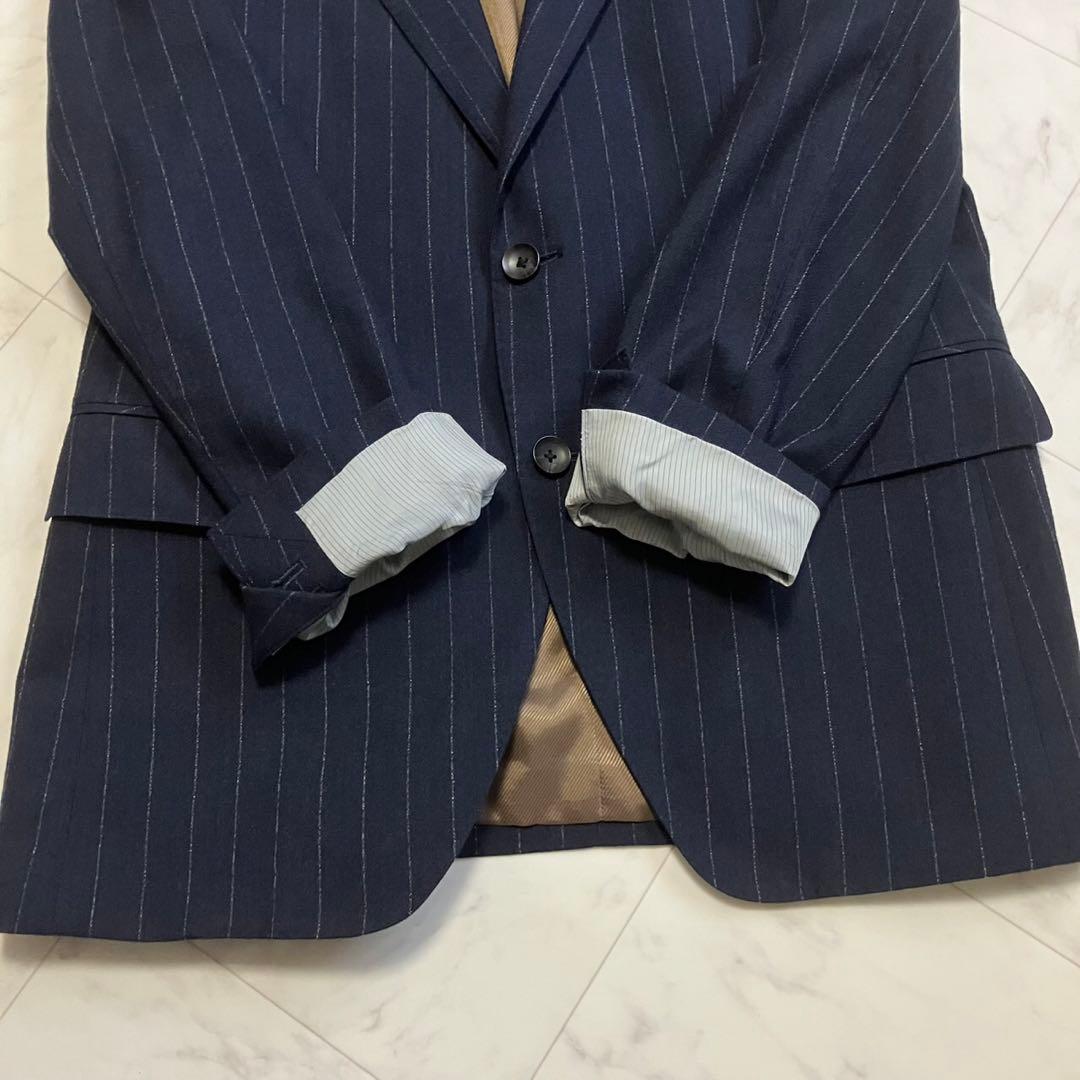 スーツセレクト スーツ セットアップ　ネイビー メンズ AB6 イタリア生地