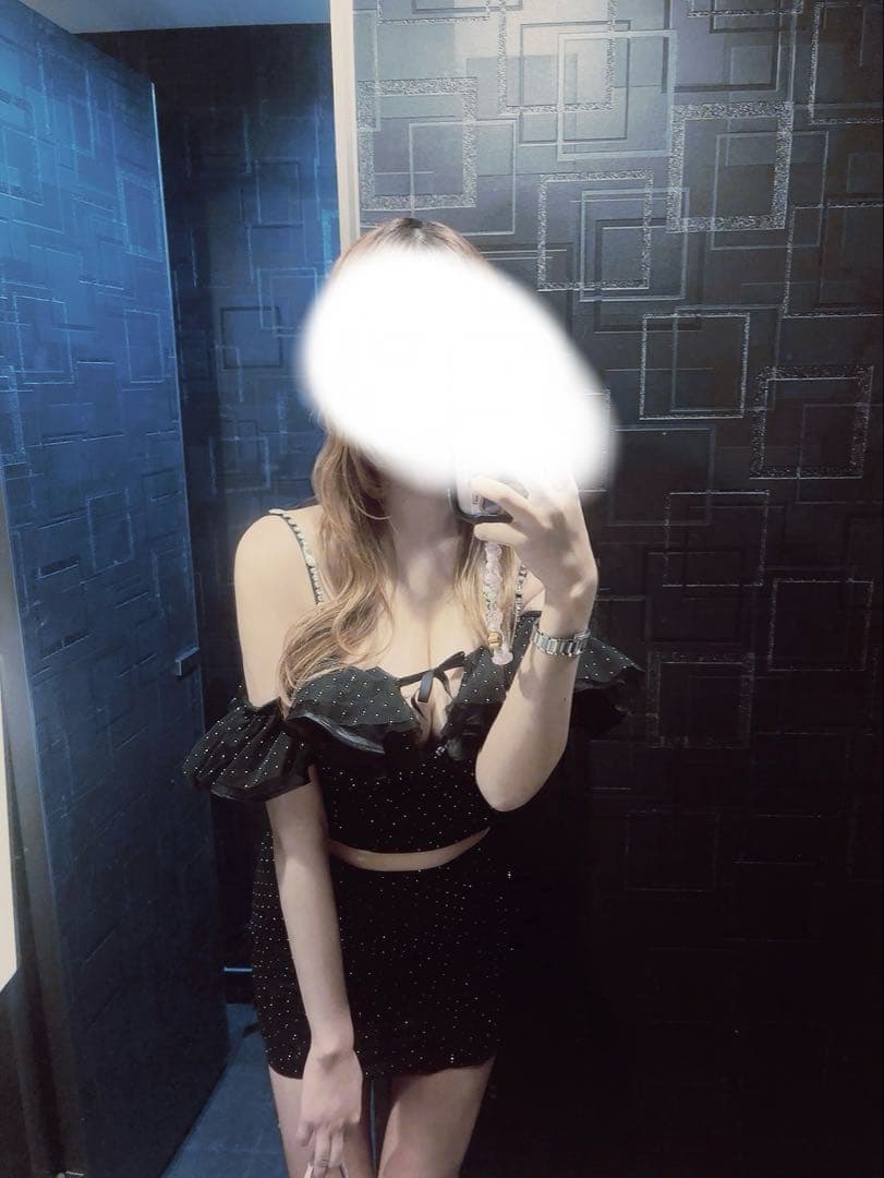 オフショルフリルチュールリボンセットアップ