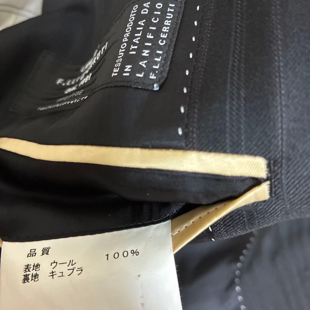 ポールスミスロンドン イタリア生地 ブラックストライプスーツ Lサイズ