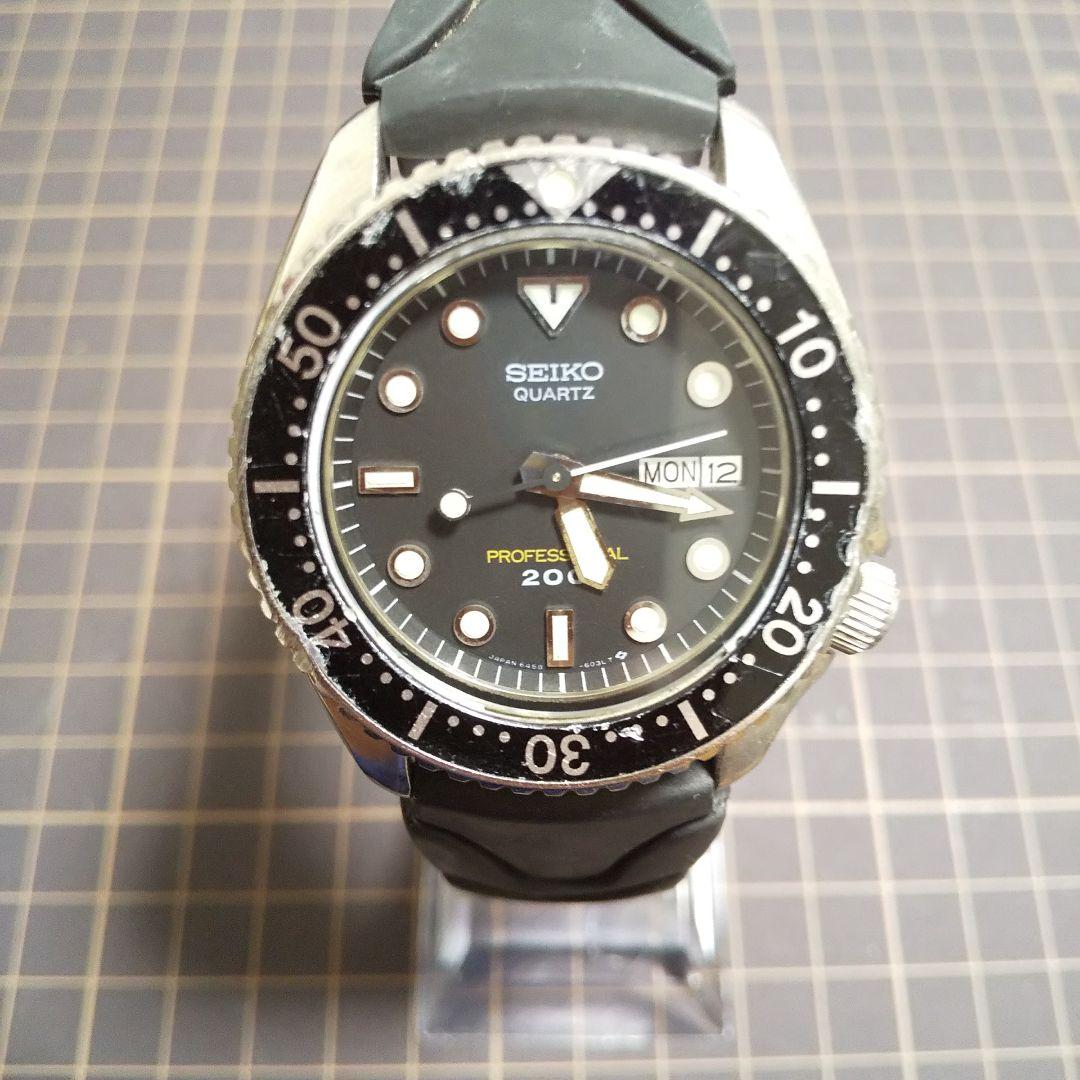 匿名配送 セイコー ダイバー ウォッチ 6458-6020