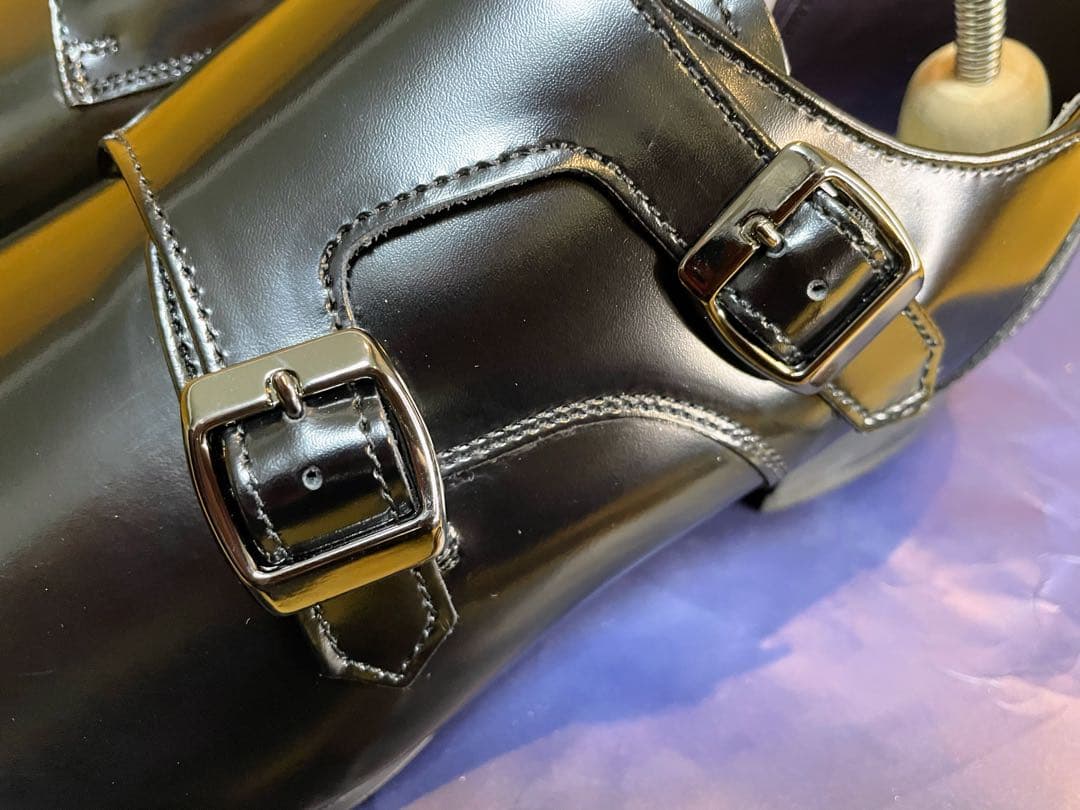 【ゆっけ様】リーガルビジネスシューズモンクストラップスクラッチタフレザー24.5