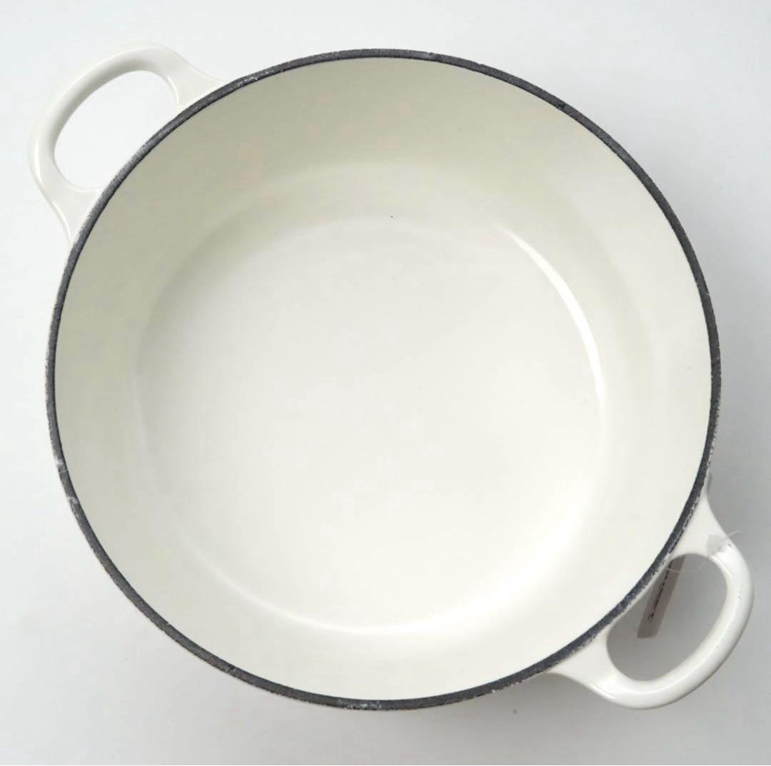 【未使用】LE CREUSET　ココット ロンド ホワイト　22cm