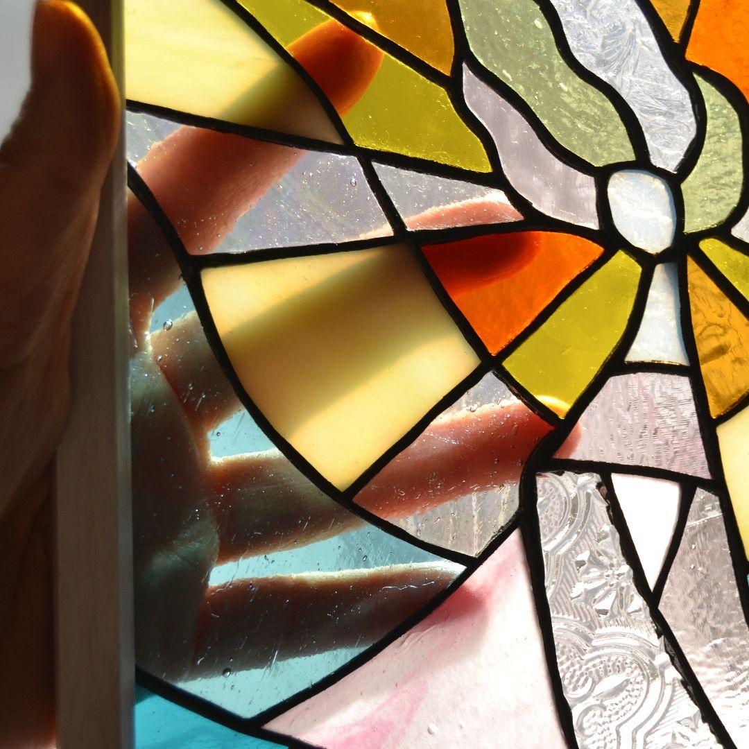 天使のステンドグラスパネル