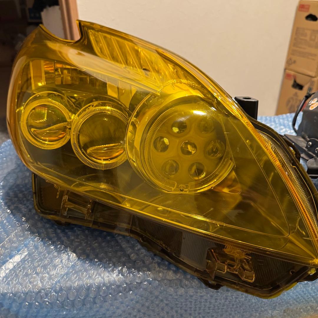 プリウス 30 純正 加工品 3連 イカリング付 前期 LED ヘッドライト