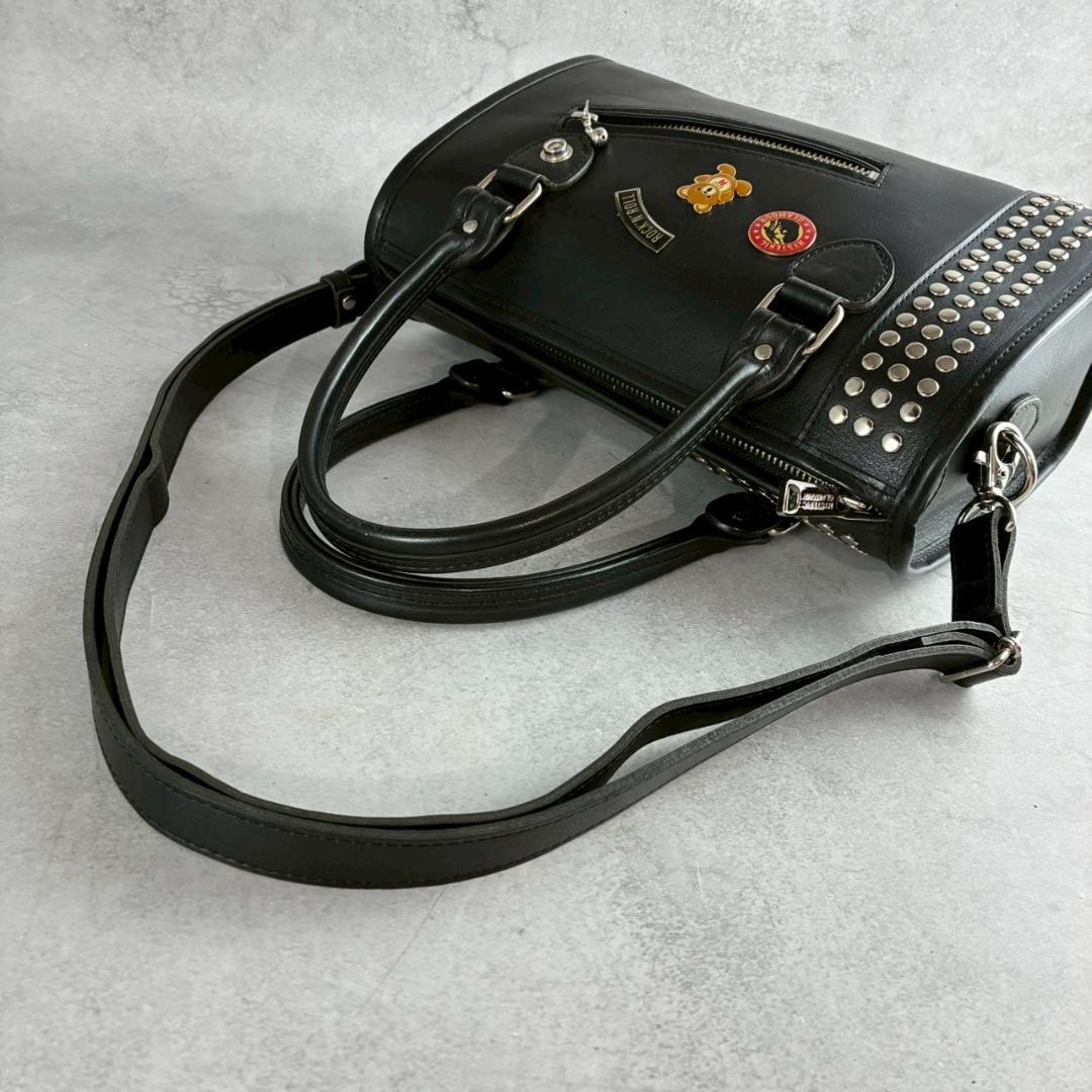 美品　ヒステリックグラマー　スタッズ　レザー　2wayボストン　ショルダーバック