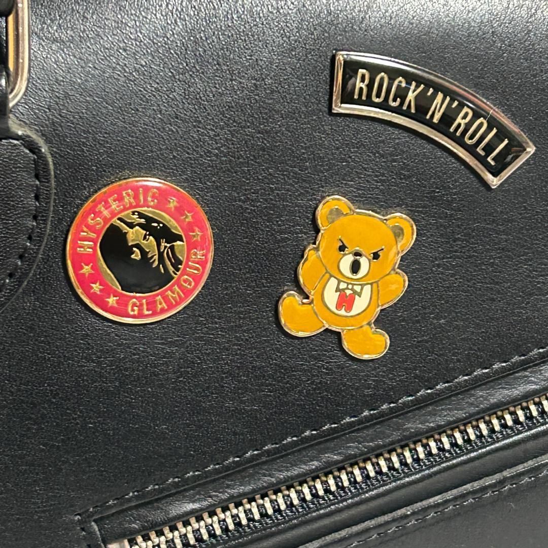 美品　ヒステリックグラマー　スタッズ　レザー　2wayボストン　ショルダーバック