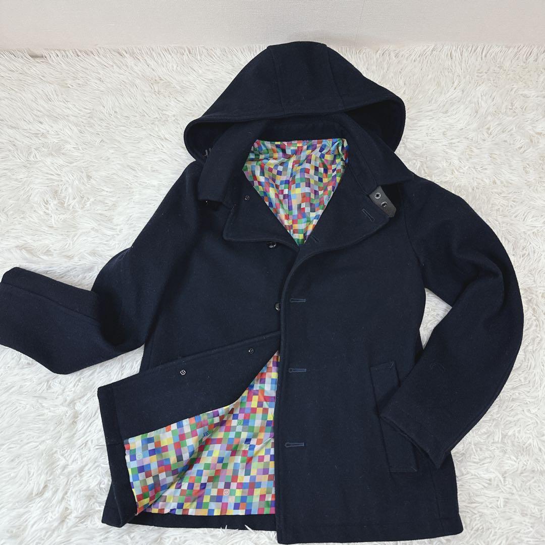 uniform experiment Pコート ダブルブレスト フード取外し可能