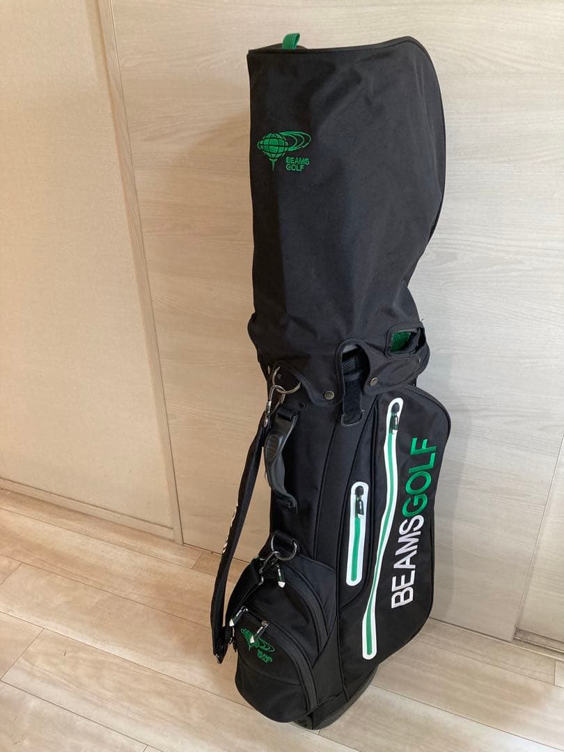 BEAMS GOLF キャディバッグ ブラック/グリーン