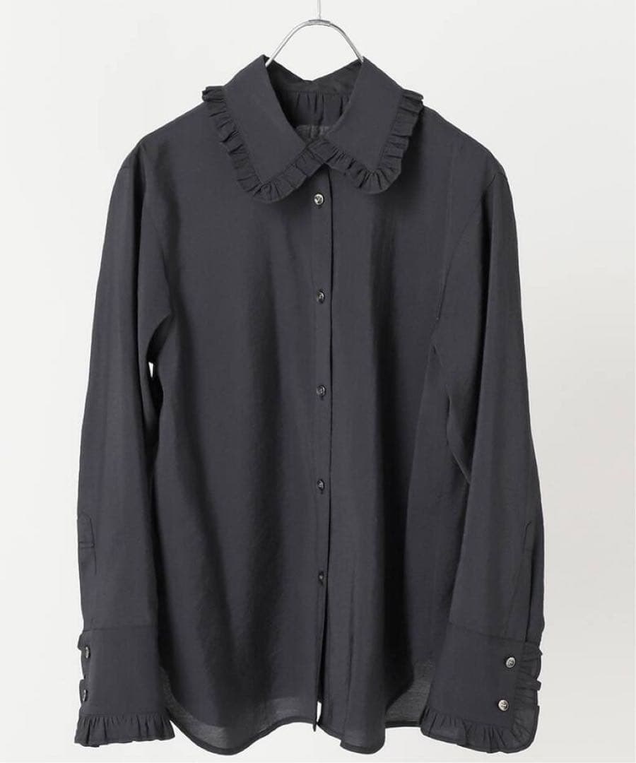 Spick and Span フリルカラーブラウス ブラック