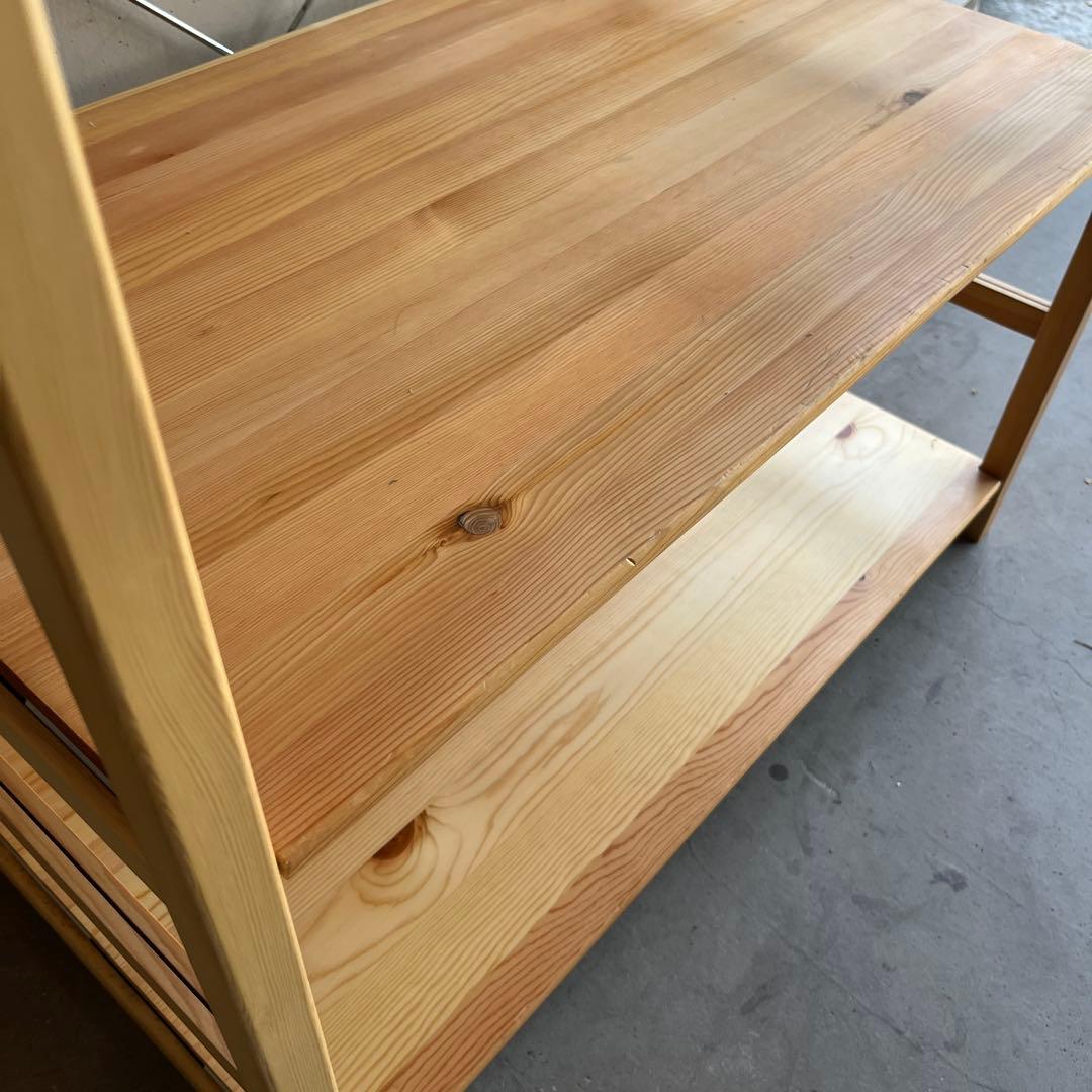 美品・希少木製バー仕様★無印 パイン材ユニットシェルフ・ワードロープ