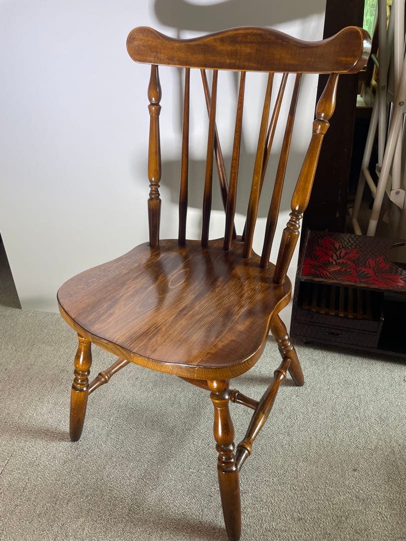 昭和レトロ 飛騨の家具　ヒダダイネット ウインザーチェア 木製椅子 ビンテージ