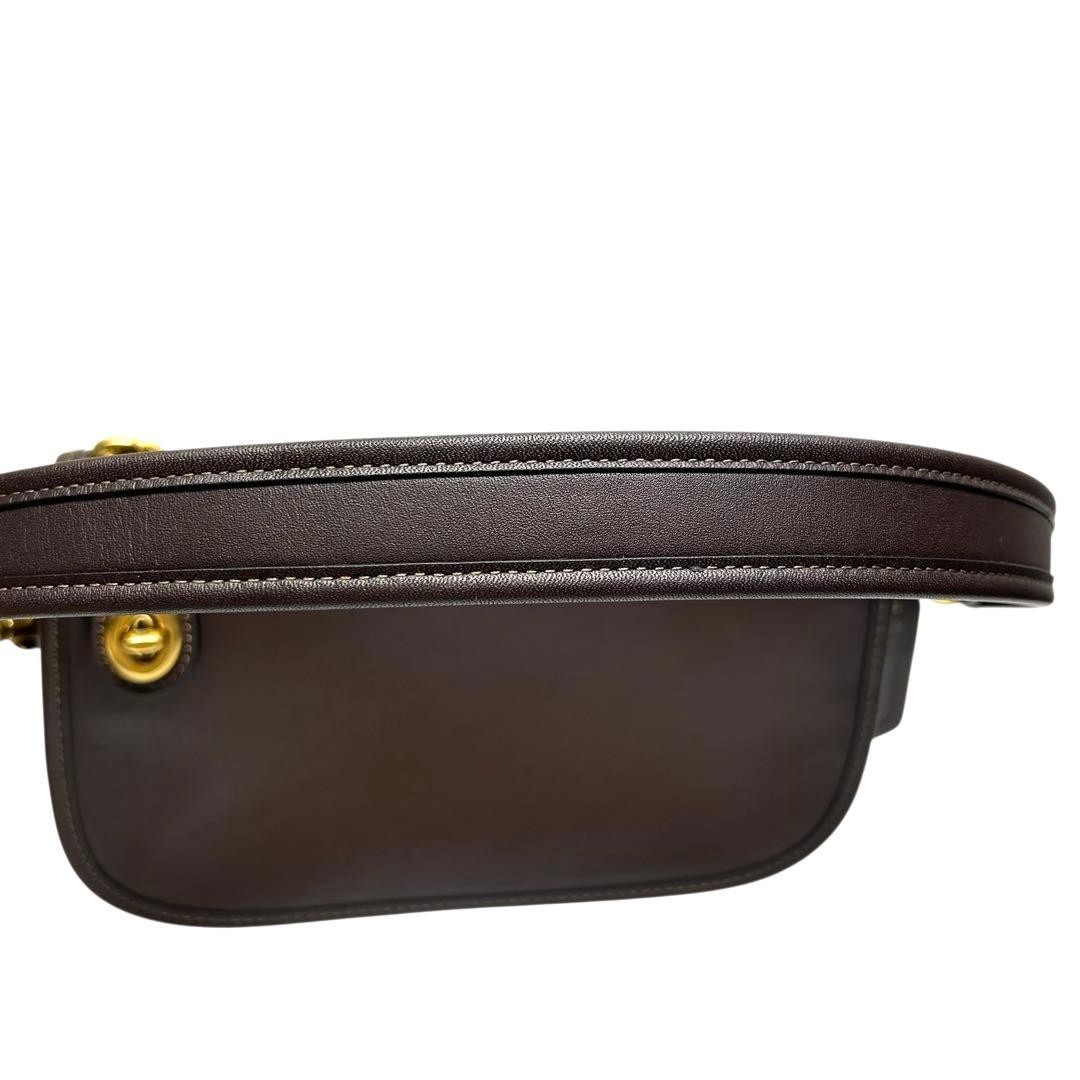 コーチ COACH スィンガー 20 ハンドバッグ ターンロック 2way 茶色