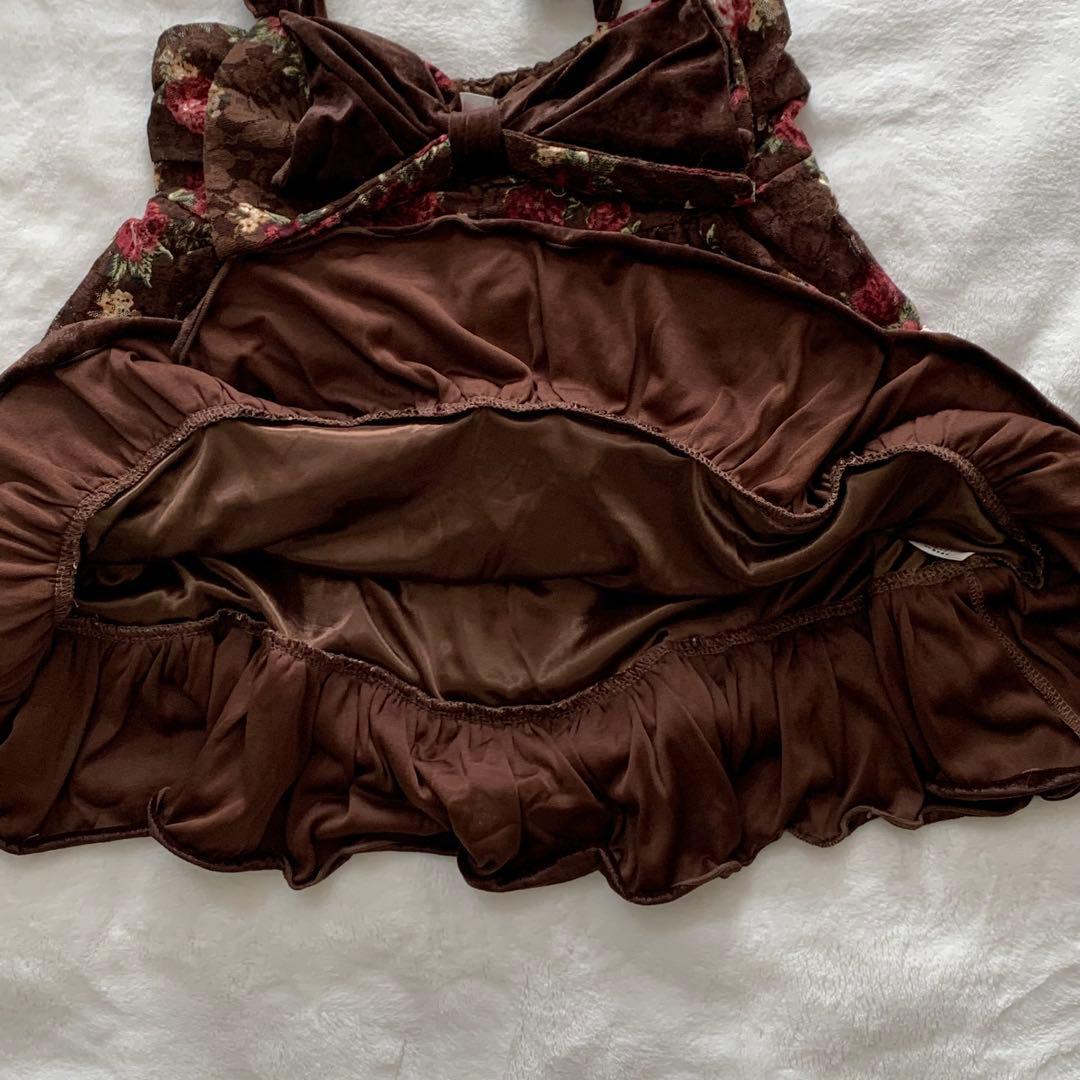 LIZ LISA 00’s 花柄　ベロアチャニック