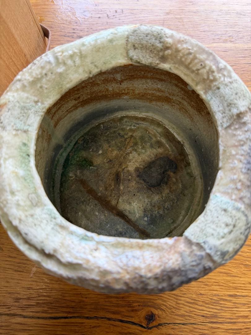 手作り陶器 木箱付き 杉本貞光 水差し