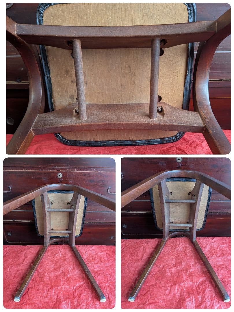 秋田木工　剣持勇　スタッキングチェア　アンティーク家具　黒