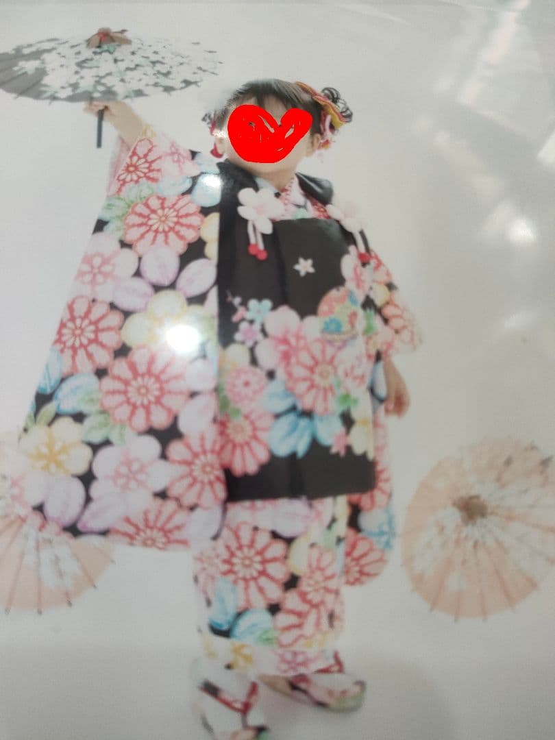 一度のみ着用七五三用華やか着物