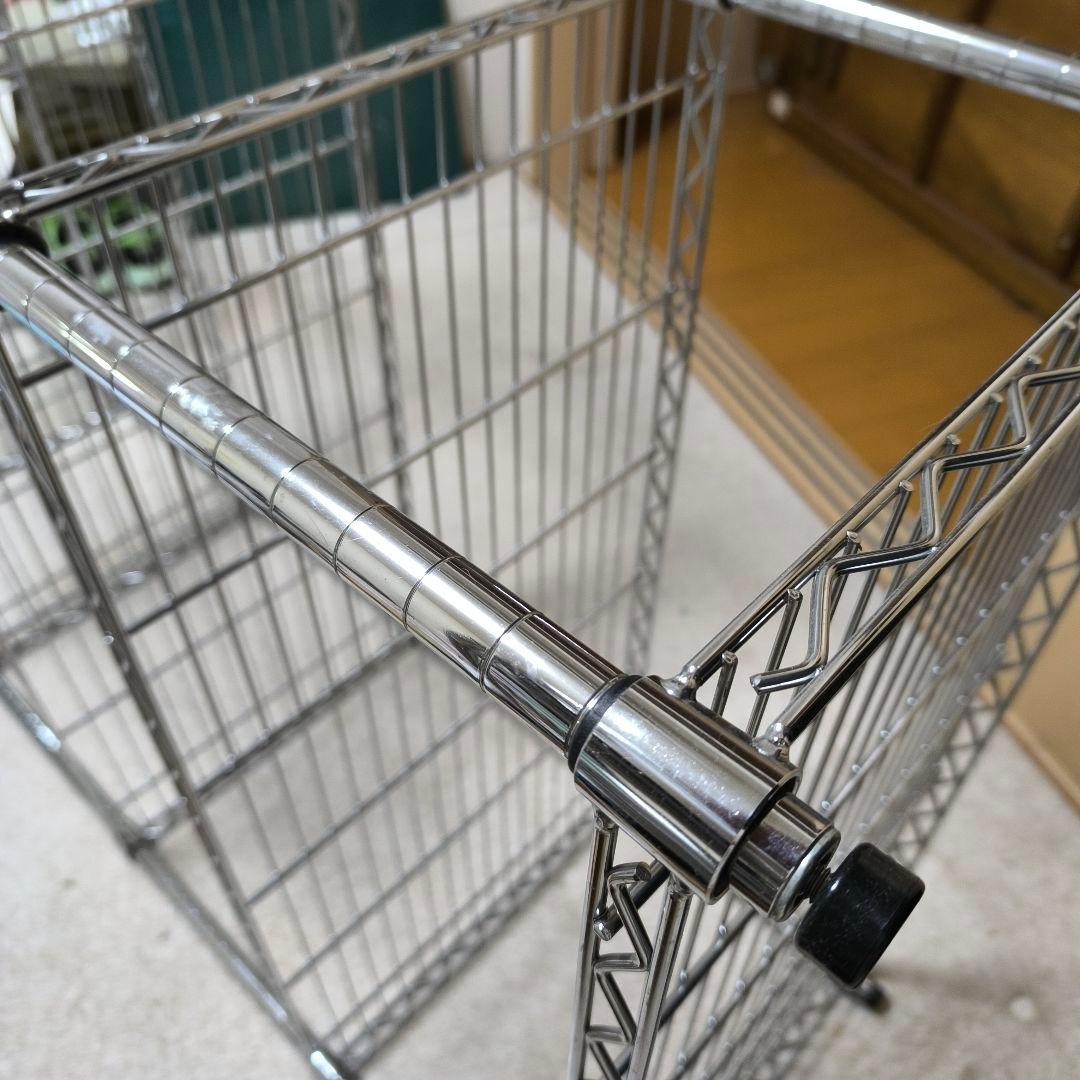 【幅90cm】スチールラック 5段 シルバー 棚板1枚追加済み　値引き交渉可