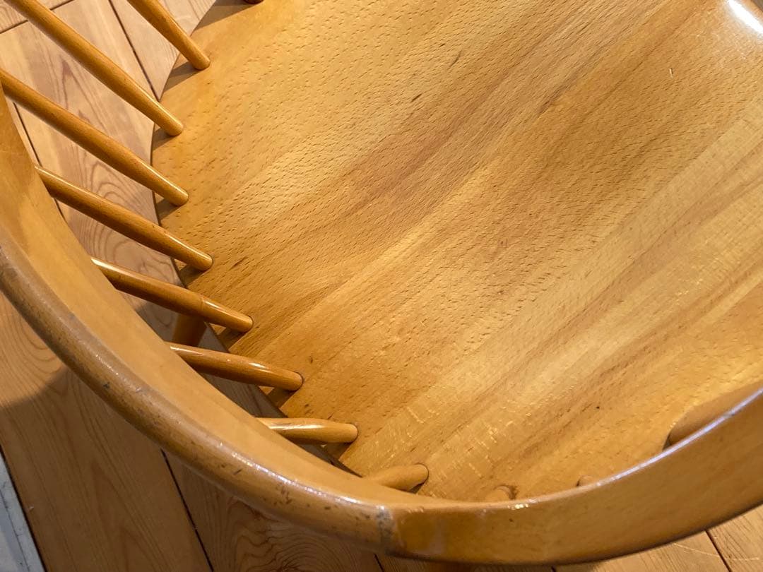 ①画像56枚 キツツキ ダイニングチェア ナチュラル 昭和56年 アーム コロニ